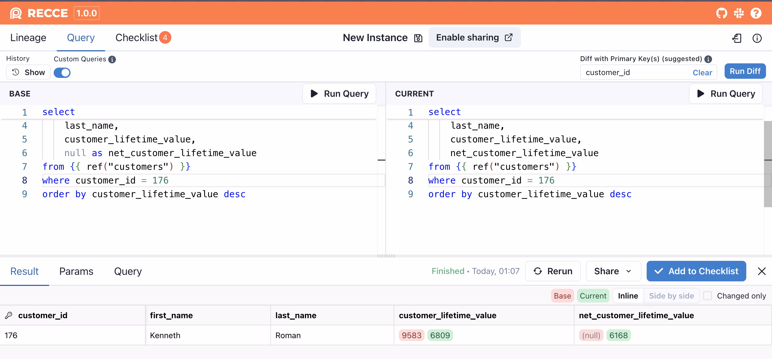 Filter specific customer with one line of code
