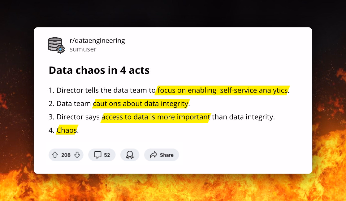 Self-serve data doesn't have to mean self-serve chaos