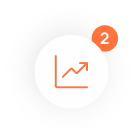 Upward trending graph icon